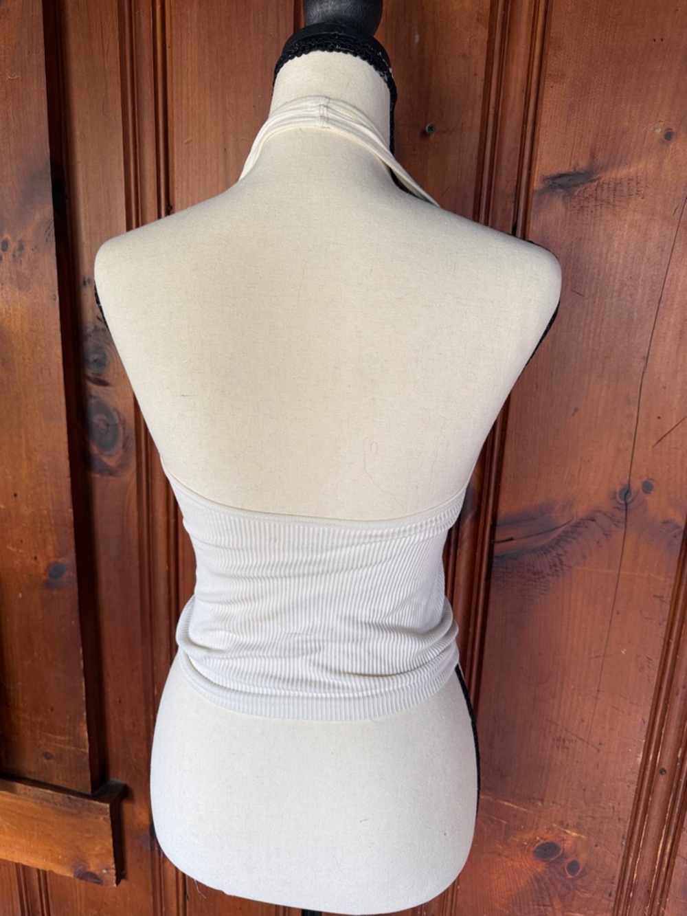 Free People Cream Ribbed Halter Tank - Picture 2 of 2